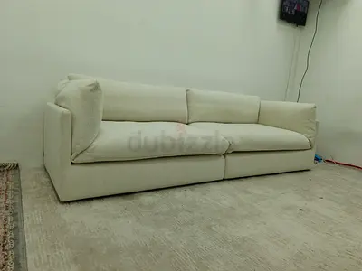 Loom collection beige color 3 seater sofa