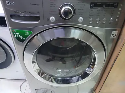 LG Front Load Washer Dryer Combo - 17kg washer 9kg dryer, Silver, Good Condition