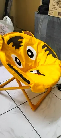 Foldable Yellow Tiger Baby Floor/Feeding Chair - Lightweight and Portable