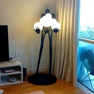 Luxury Designer Floor Lamp Sculpture – Black Art Figure Lamp | Like New