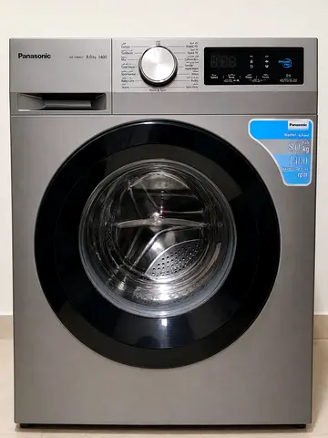 Panasonic Front Load Washing Machine 8kg, 1400 RPM غسالة ملابس باناسونيك تحميل أمامي، سعة 8 كجم، سرع