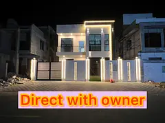 Villa for Sale in Al Zahya Ajman Freehold 5 Master Bedrooms + Maid room + Rooftop access. I am owner