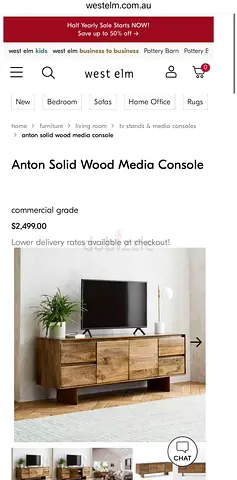Anton Solidwood Media console Tv unit