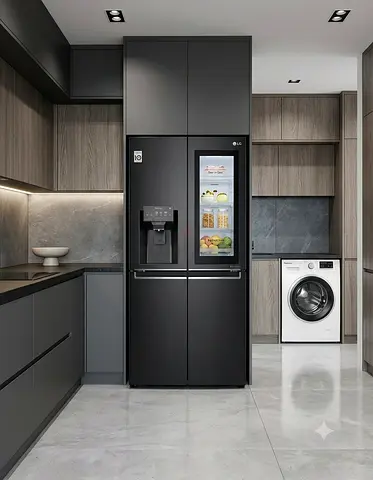 LG InstaView™ French Door Refrigerator – Matt Black | Premium Smart Design
