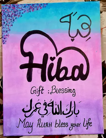 Customizable Name Painting on Canvas