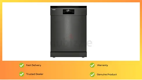 Toshiba Dishwasher 15 Place Settings, 3 Layer basket, Origin Inverter, 8 Programmed, 4 Functions