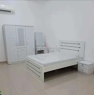 White 3-Piece Bedroom Set: Bed, Wardrobe, Nightstand + Dresser