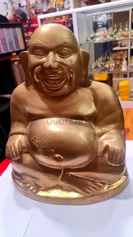 Brass laughing statue 30cm height