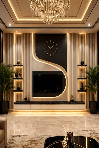 Luxury Tv unit wall design