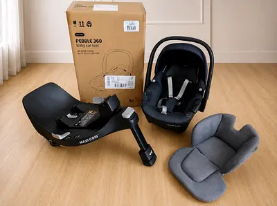 Maxicosi pebble 360 spin car seat with maxicosi isofix base