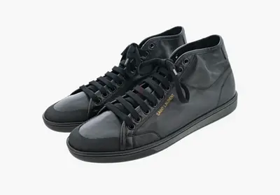 Authentic YSL lambskin leather men shoes 44 Yves Saint Laurent Italy