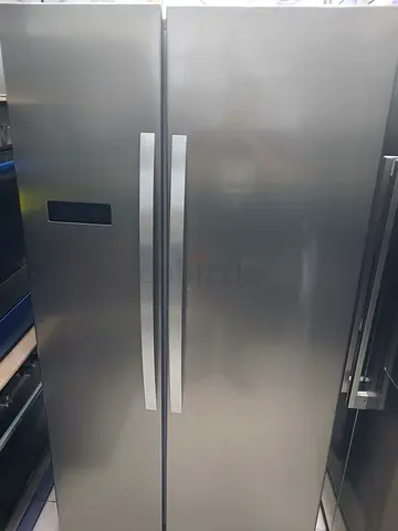 Stainless Steel Double-Door Refrigerator - Good Condition