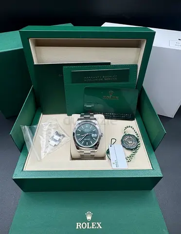 Rolex Oyster Perpetual Datejust Green dial 1:1 Clone With Box And Card