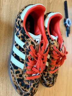 Adidas Gazelle leopard print sneakers, size unknown, good used condition