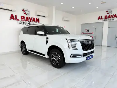نيسان باترول بلاتينيوم ‏بدون صبغ أو حوادث تيربو ابيض / احمر 2025 (المسعود)