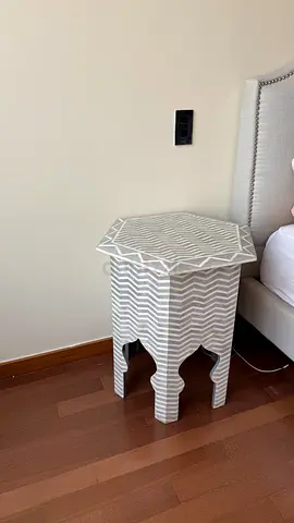Set of 2 Marina Home Moroccan-style Bone Inlay Accent Side Table / Nightstand