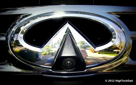 Infiniti Front-view camera fitted into car badge for Infiniti QX70, Q50