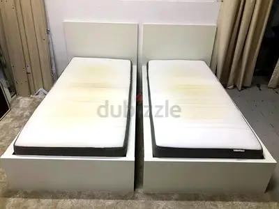 IKEA TWINS BED WITH MATTRESSES