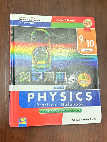 Physics Practical Notebook for Class 9 & 10 - Federal Board