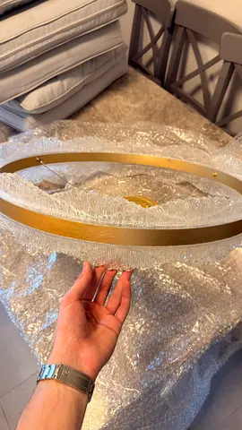 Ceiling Light / Chandelier (Glass & Brass, Round)