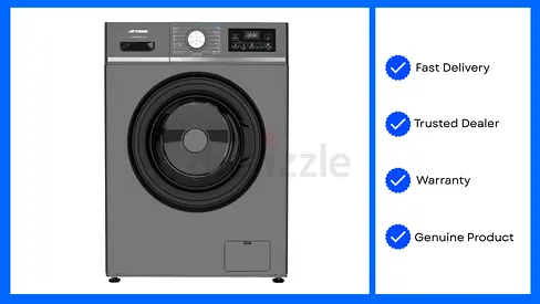 Washing Machine Aftron Front Load 6 kg, 1200 RPM, Grey 1 ear Warranty