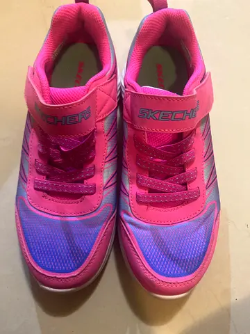 Girls pink-purple Skechers sneakers, size not specified, good condition