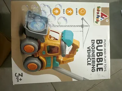 Bubble Engineering Vehicle — Push & Play Bubble Truck battery operated