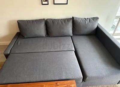 Grey Sectional Sofa Bed with Chaise