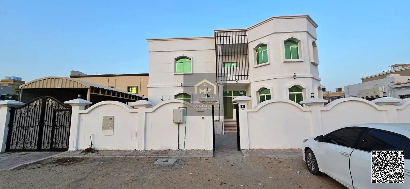 Prime Dual-Use Commercial & Residential 8-Bedroom Villa for Rent & Sale on Paved Road in Al Rawda 1
