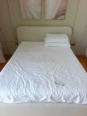 Queen and king size beds neutral beige. For sale. Quick sale 1000 aed for both including mattress.