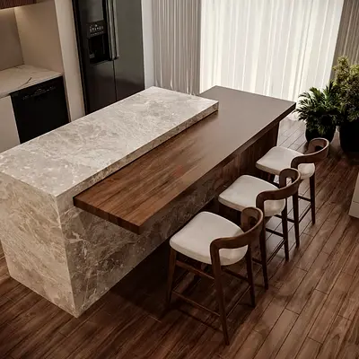 Solid Wood Breakfast Bar Extension