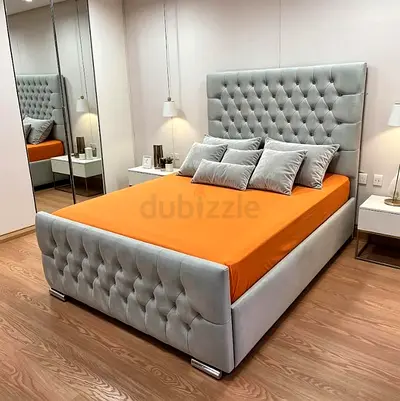 🛏️ Luxury Upholstered Bed | Premium Velvet Finish | Modern & Elegant Bedroom Design ✨