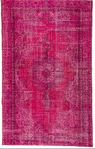 Hand woven Vintage-style Pink Persian Rug - Large (used)
