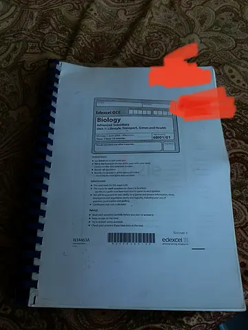 Edexcel A level biology past papers booklet unit 1