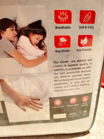 Lightweight Breathable Duvet Cover - Microfiber, Bug Shield, Eco-Friendly (New)