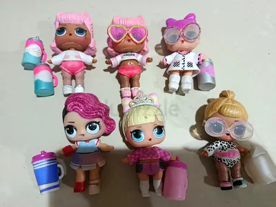 Set of 7 LOL Surprise Dolls with Accessories - Good Used Condition