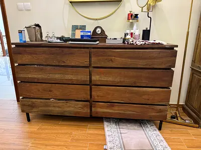 MARINA HOME 8-drawer chest of drawers dresses sideboard solid acacia wood L175 D50 H100 cm