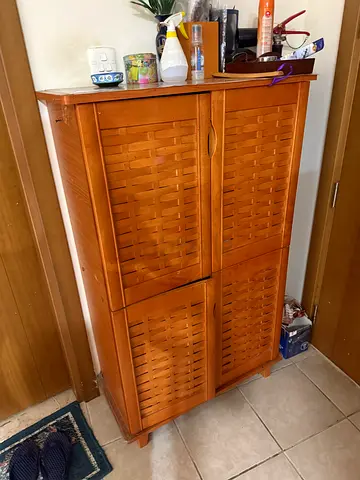 Wooden shoe cabinet