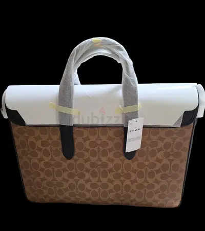 Coach Signature Canvas Laptop Tote - New with Tags