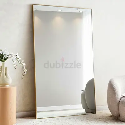 Large Full Length Wall Mirror with Gold Frame