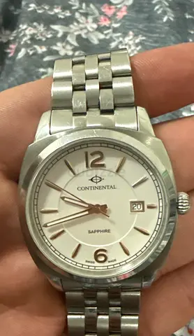 Continental men's stainless steel watch, sapphire crystal, date display
