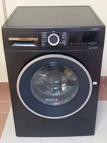 Bosch Series 4 Front Load Washer Dryer Combo - 9kg Wash, 5kg Dry, Black