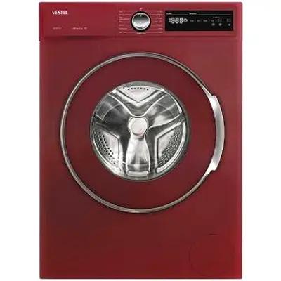 Vestel Red front-load washing machine - 9kg, freestanding
