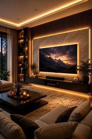 Entertainment feature wall