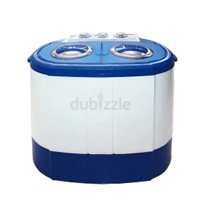 Nobel Compact Twin Tub Washing Machine 3kg - Portable, Blue/White
