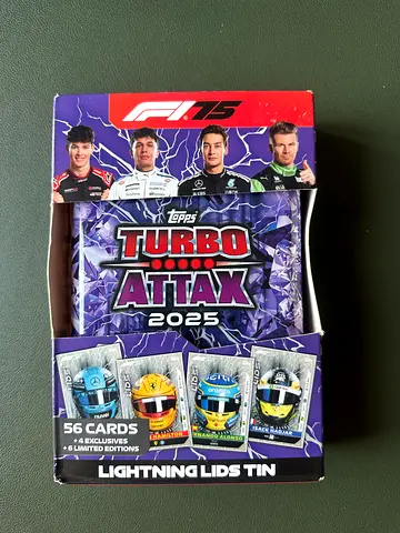 Topps Turbo Attax Formula 1 2025 - Mega Tin - Lightning Lids sealed