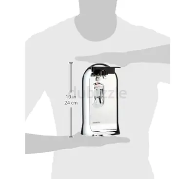 Kenwood 3in1 Compact Electric Can Opener, Bottle Opener, Knife Sharpener - Chrome Finish