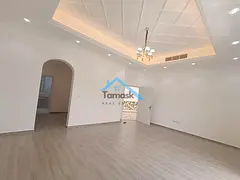For rent: Beautiful villa, first occupancy, in Al Warqa. Two floors, 5 master bedrooms, 2 living roo