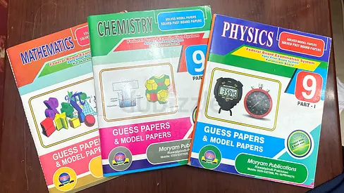 Math, Chemistry, Physics Grade 9 Guess Papers & Model Papers