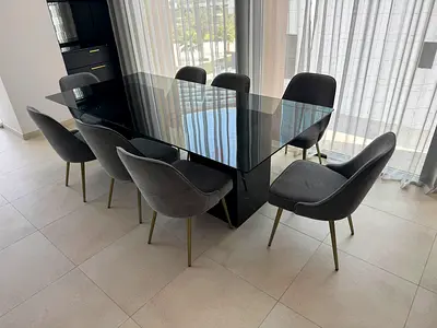 Selling brand new condition West elm Dining with 8 chairs great condition